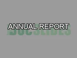 ANNUAL REPORT