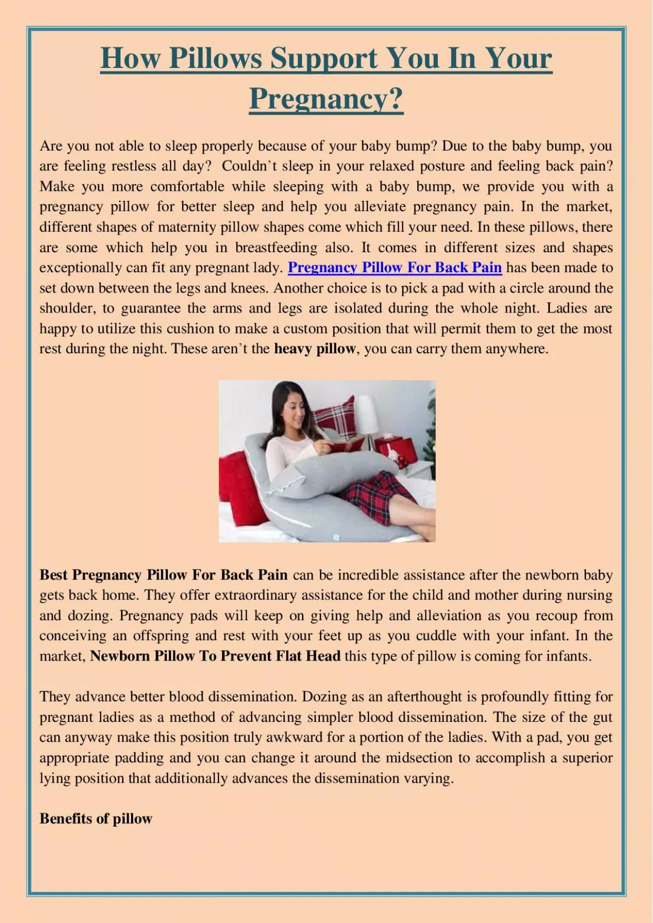 PDF-How Pillows Support You In Your Pregnancy?