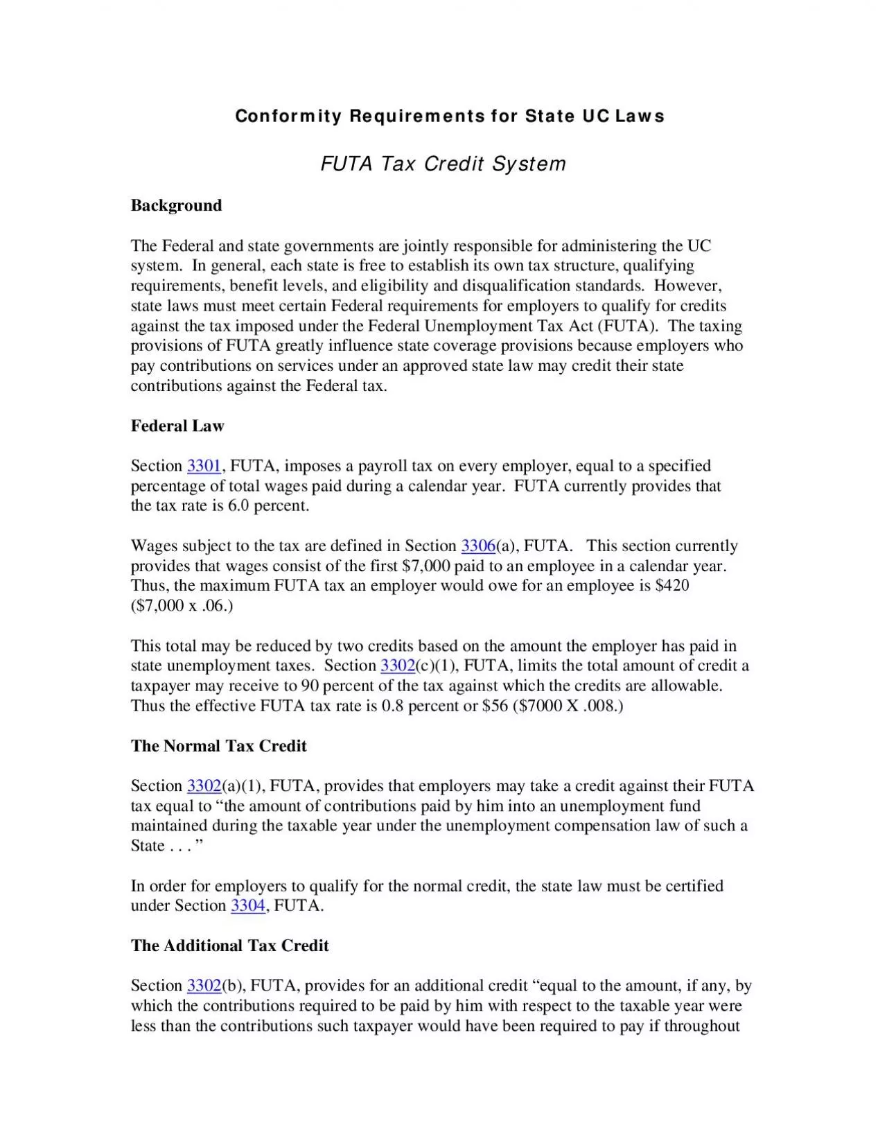 PDF-Conformity Requirements for State UC Laws