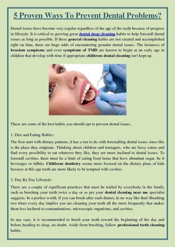 5 Proven Ways To Prevent Dental Problems?
