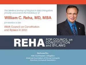 William C. Reha, MD, MBA