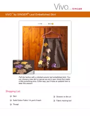 VIVO by SINGER Leaf Embellished Skirt Shopping List Fa