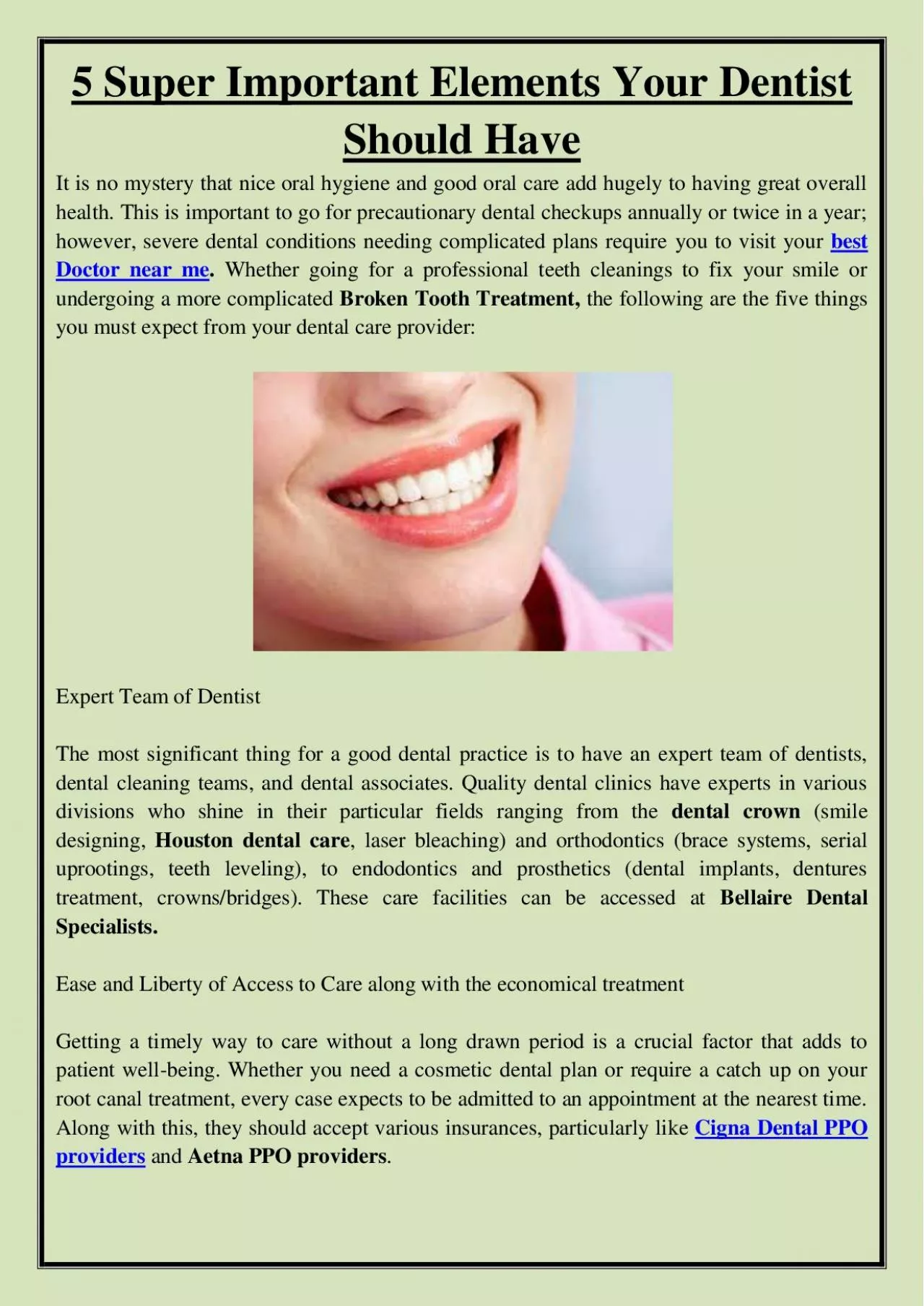 PDF-5 Super Important Elements Your Dentist Should Have