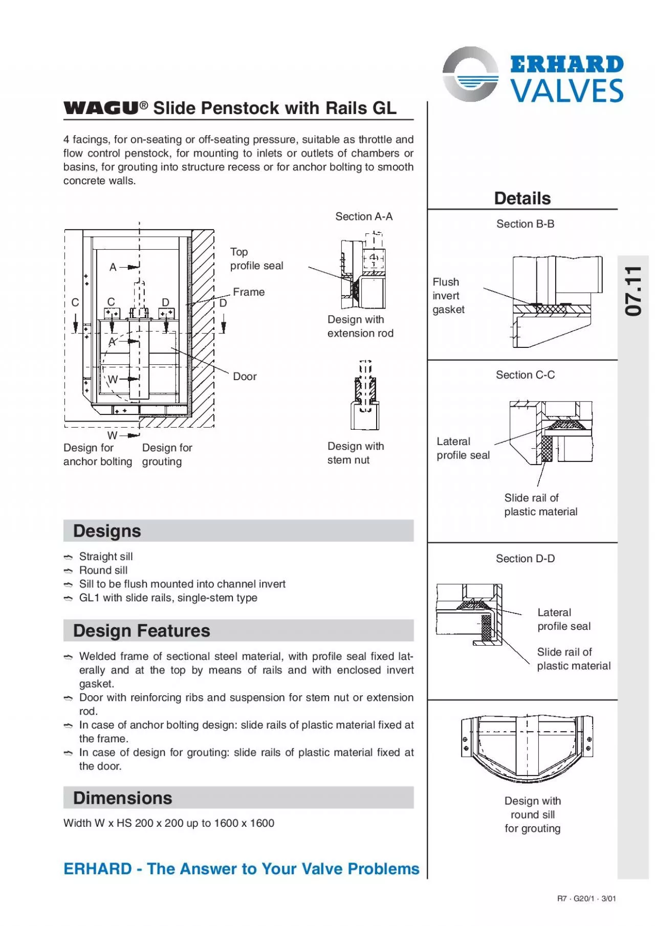 PDF-4 facings, for on-seating or off-seating pressure, suitable as throttl