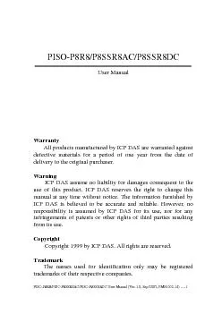 PISO-P8R8/PISO-P8SSR8AC/PISO-P8SSR8DC User Manual (Ver.1.0, Sep/2007,