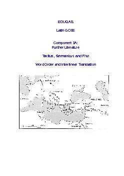 EDUQASLatin GCSEComponent 3A: Further LiteratureTacitus,