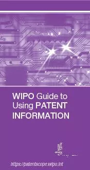 WIPO Guide toUsing PATENT INFORMATION