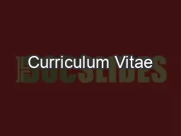 Curriculum Vitae