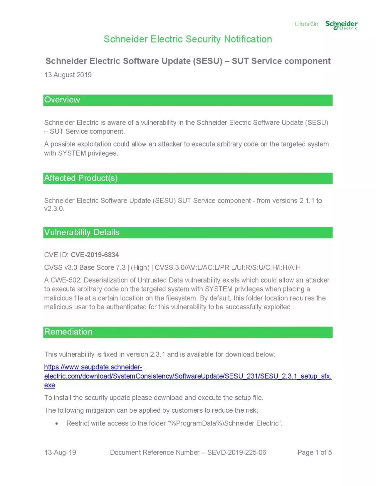 PDF-�� Schneider Electric Security Notification