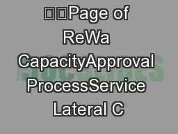 ��Page of ReWa CapacityApproval ProcessService Lateral C