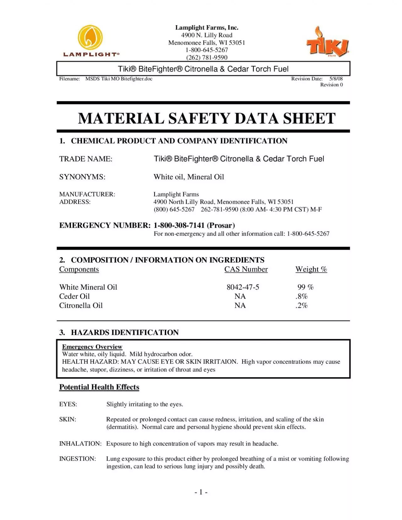 PDF-Lamplight Farms, Inc. 4900 N. Lilly Road Menomonee Falls, WI 53051 1-8