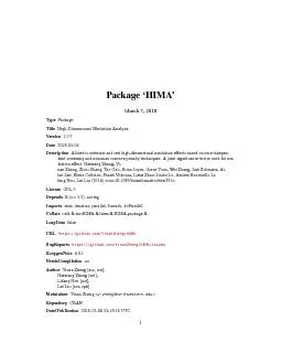 Package`HIMA'March7,2018TypePackageTitleHigh-DimensionalMediationAnaly