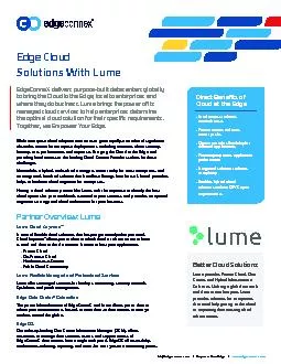 Solutions With Lume