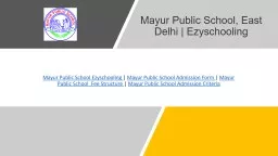 Mayur Public School, East Delhi | Ezyschooling