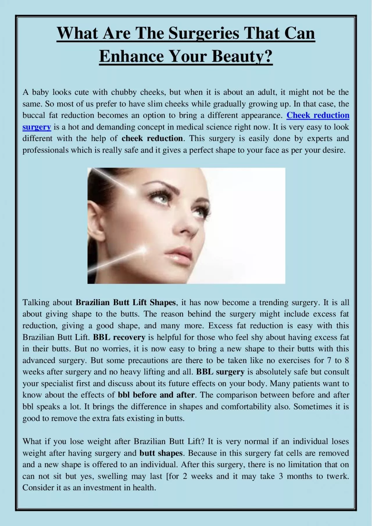 PDF-What Are The Surgeries That Can Enhance Your Beauty?