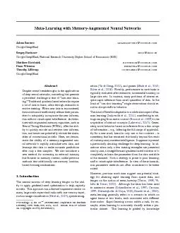 Meta-LearningwithMemory-AugmentedNeuralNetworks