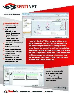 M O N I TO R I N GNevatech Sentinet™ SOA Management Infrastructur