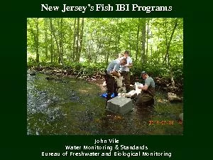 New Jersey’s Fish IBI Programs