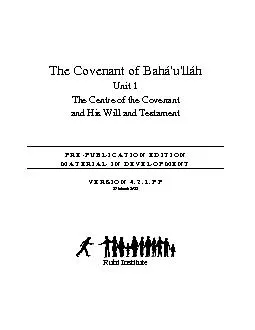 The Covenant of Bah'u'llh