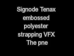 Signode Tenax embossed polyester strapping VFX The pne
