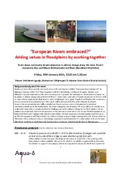 European rivers embraced Nijmegen th January  European