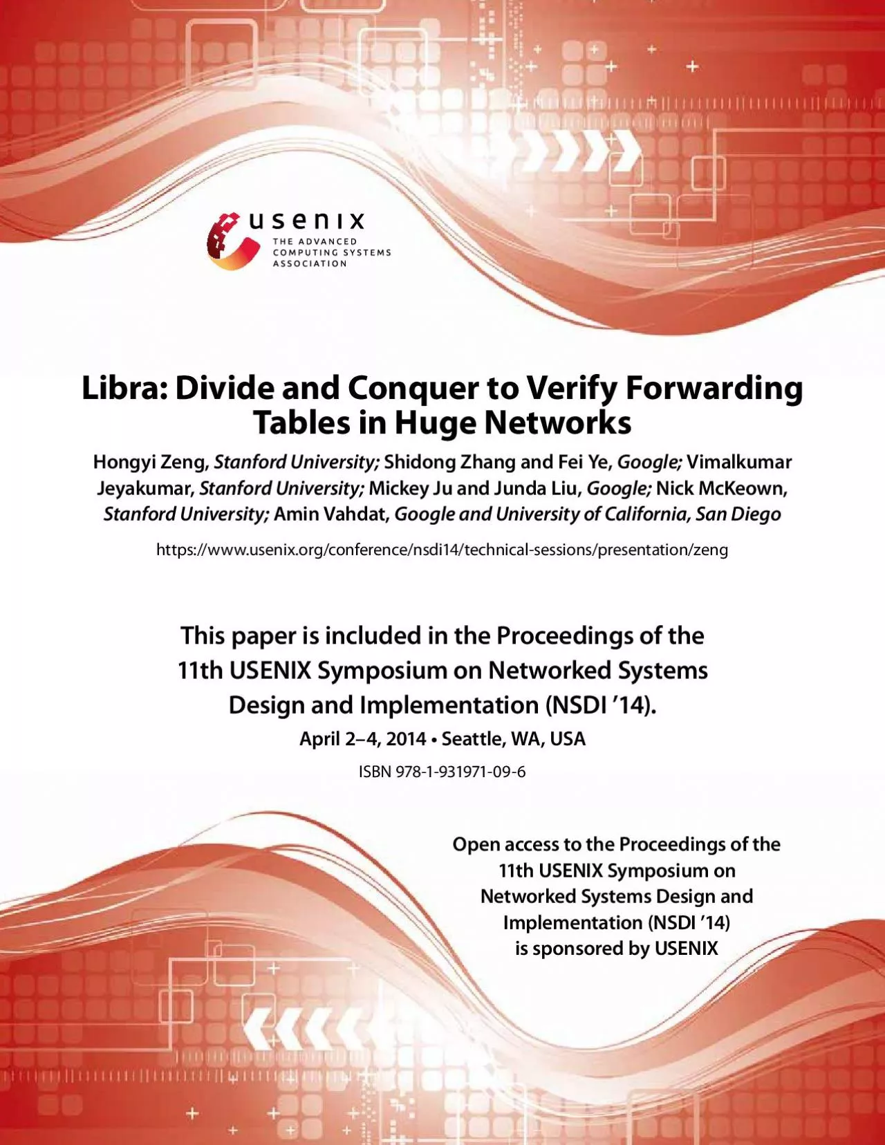 PDF-USENIX Association 11th USENIX Symposium on Networked Systems Design a