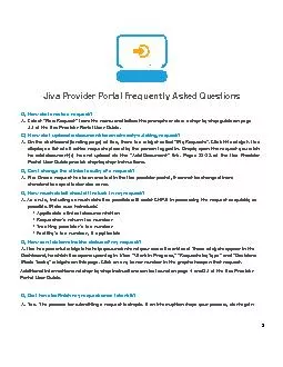 PDF-��1 Jiva Provider Portal Frequently Asked QuestionsQ. Ho