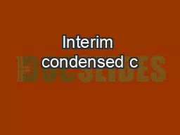 Interim condensed c