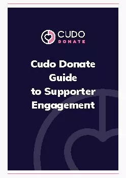 Cudo Donate Guide to Supporter Engagement