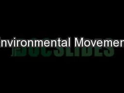 Environmental Movement