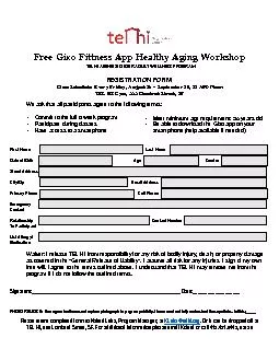 Free Gixo Fittness App Healthy Aging Workshop