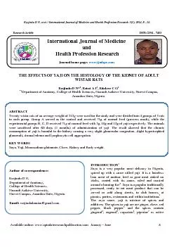 Ezejindu D N, et al. / International Journal of Medicine and Health