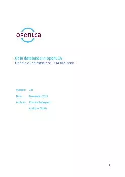 GaBi databases in openLCA