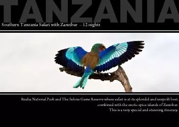 Southern Tanzania Safari with Zanzibar  