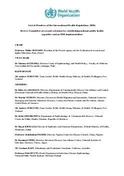 List of Members of the International Health Regulations (