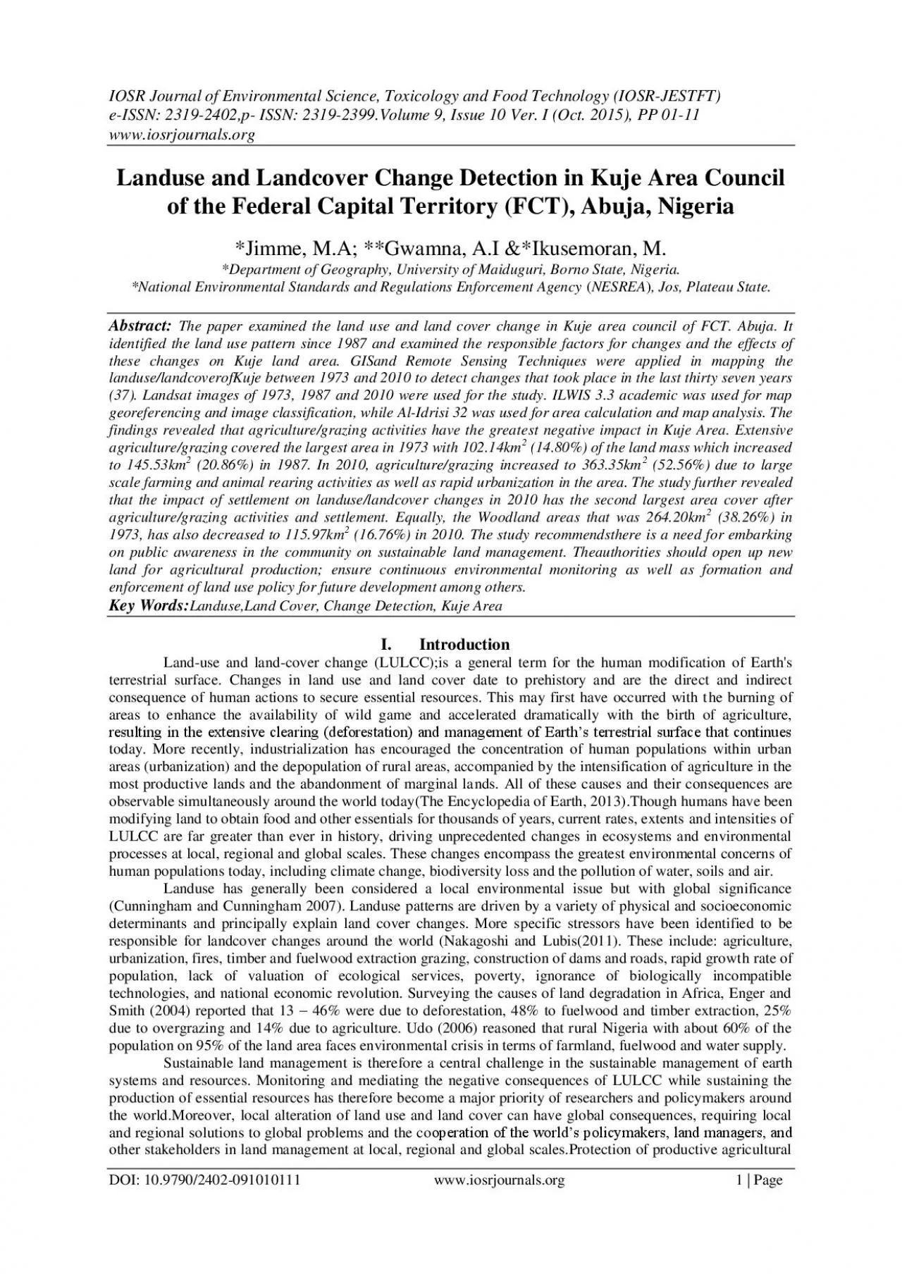 PDF-IOSR Journal of Environmental Science, Toxicology and Food Technology