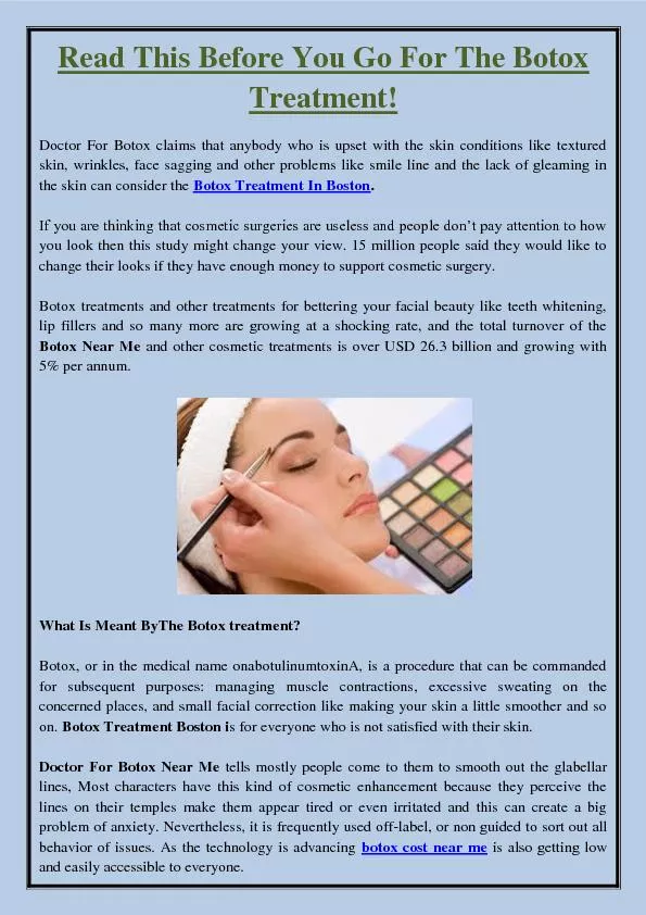 Read This Before You Go For The Botox Treatment!