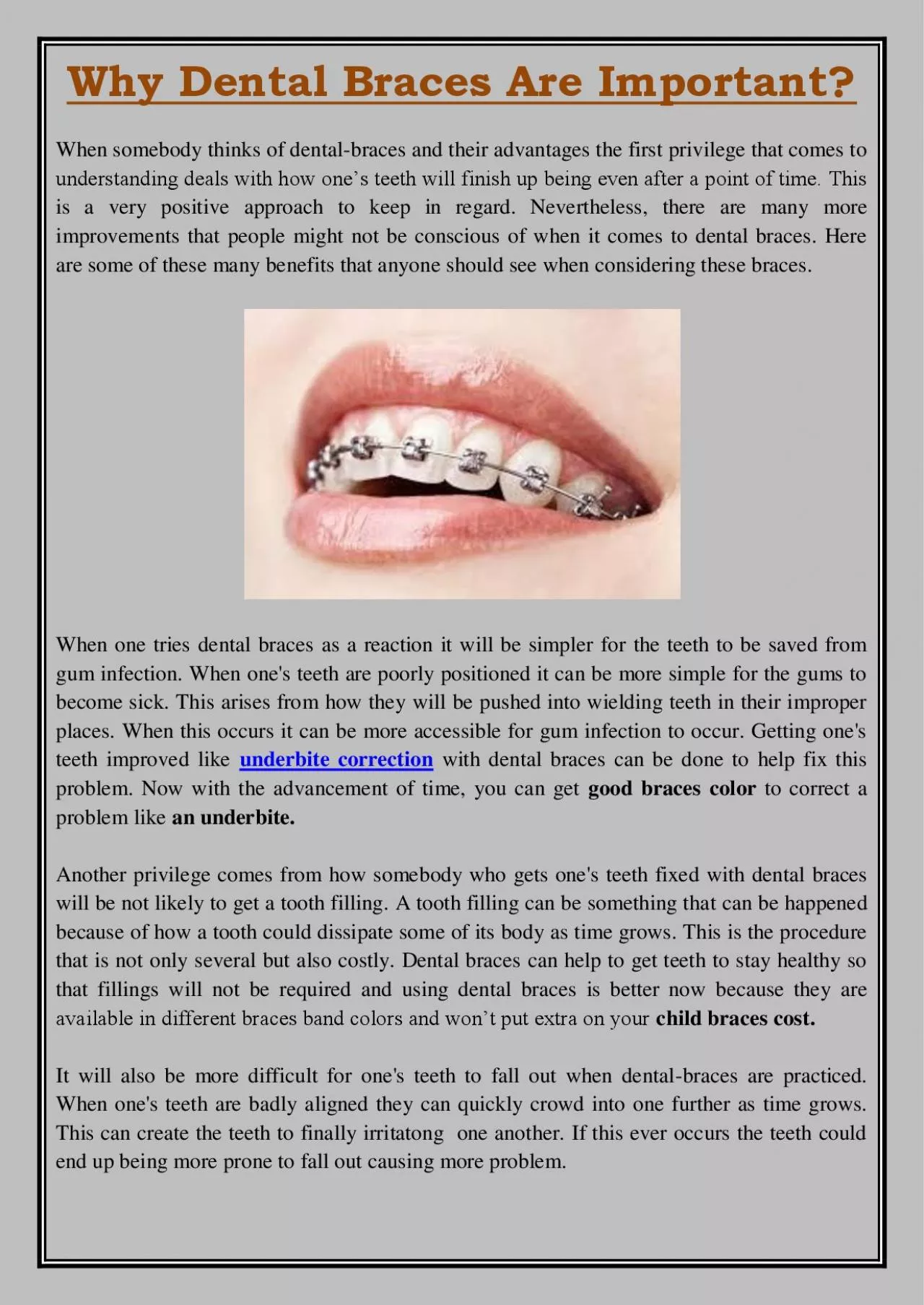 PDF-Why Dental Braces Are Important?