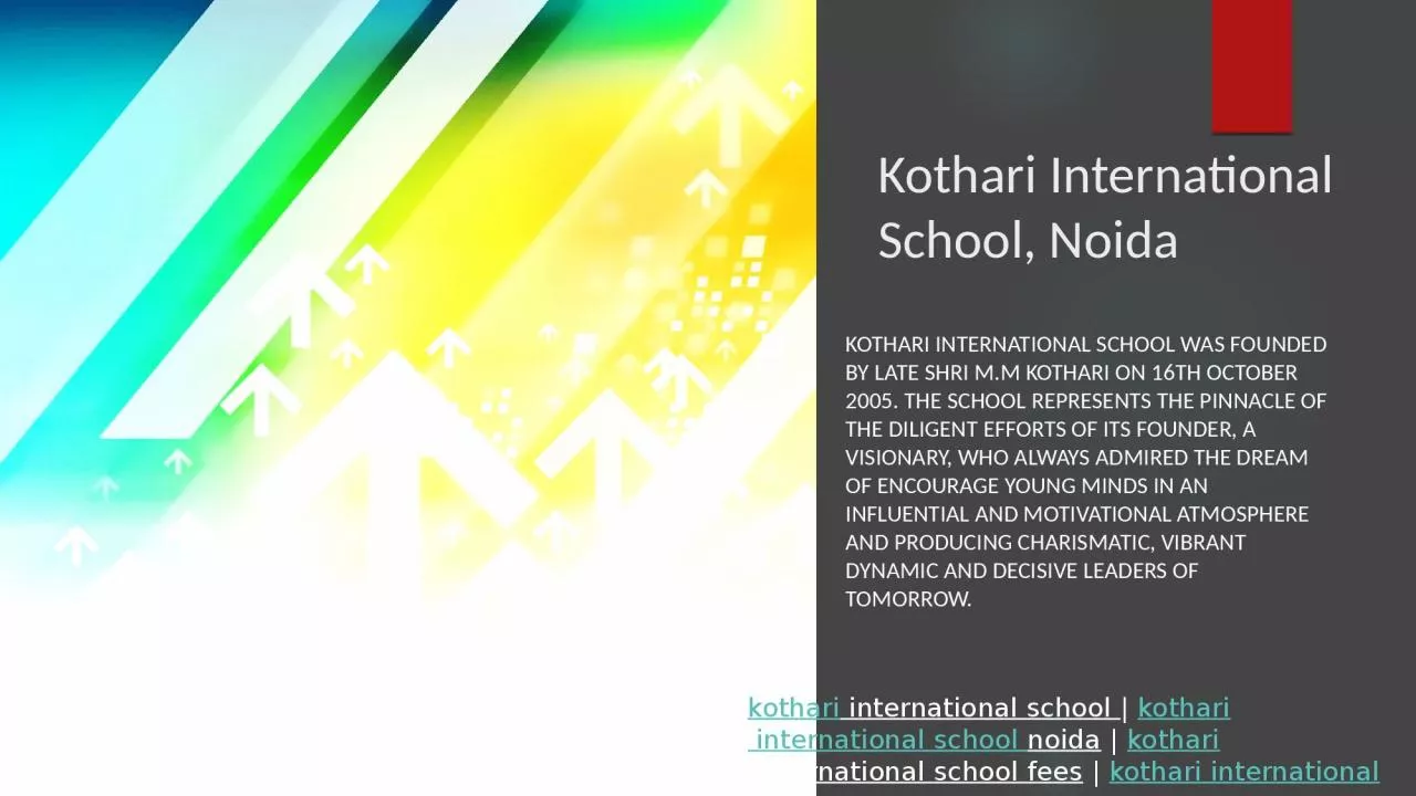 PPT-Kothari International School, Noida