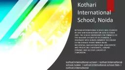 Kothari International School | Noida | Ezyschooling