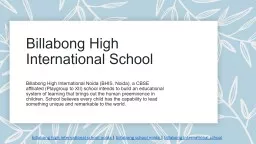 Billabong High International School | Noida | Ezyschooling