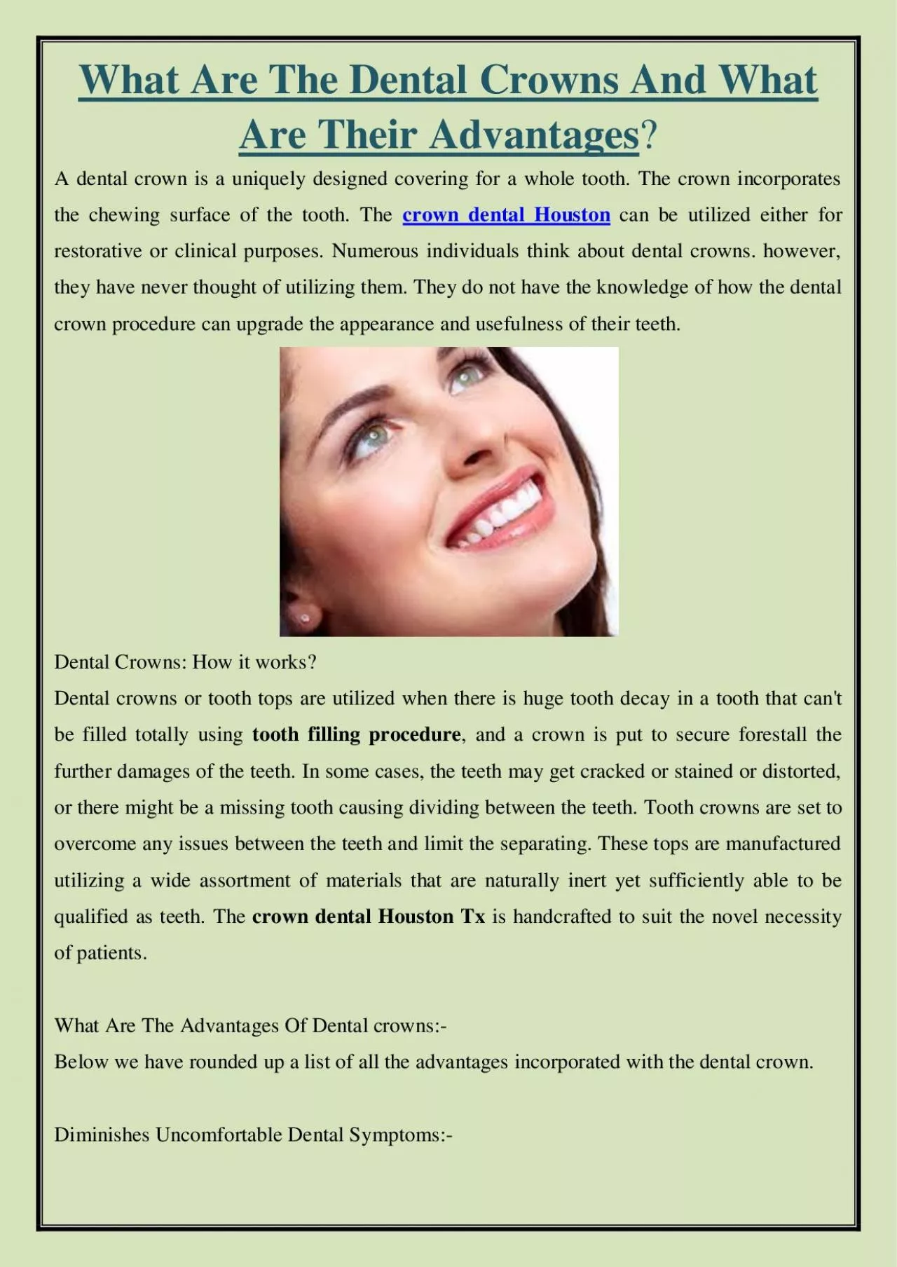 PDF-What Are The Dental Crowns And What Are Their Advantages?