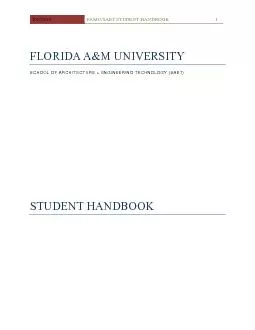 FAMU/SAET STUDENT HANDBOOK