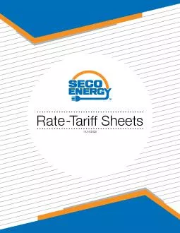 Rate-Tariff Sheets