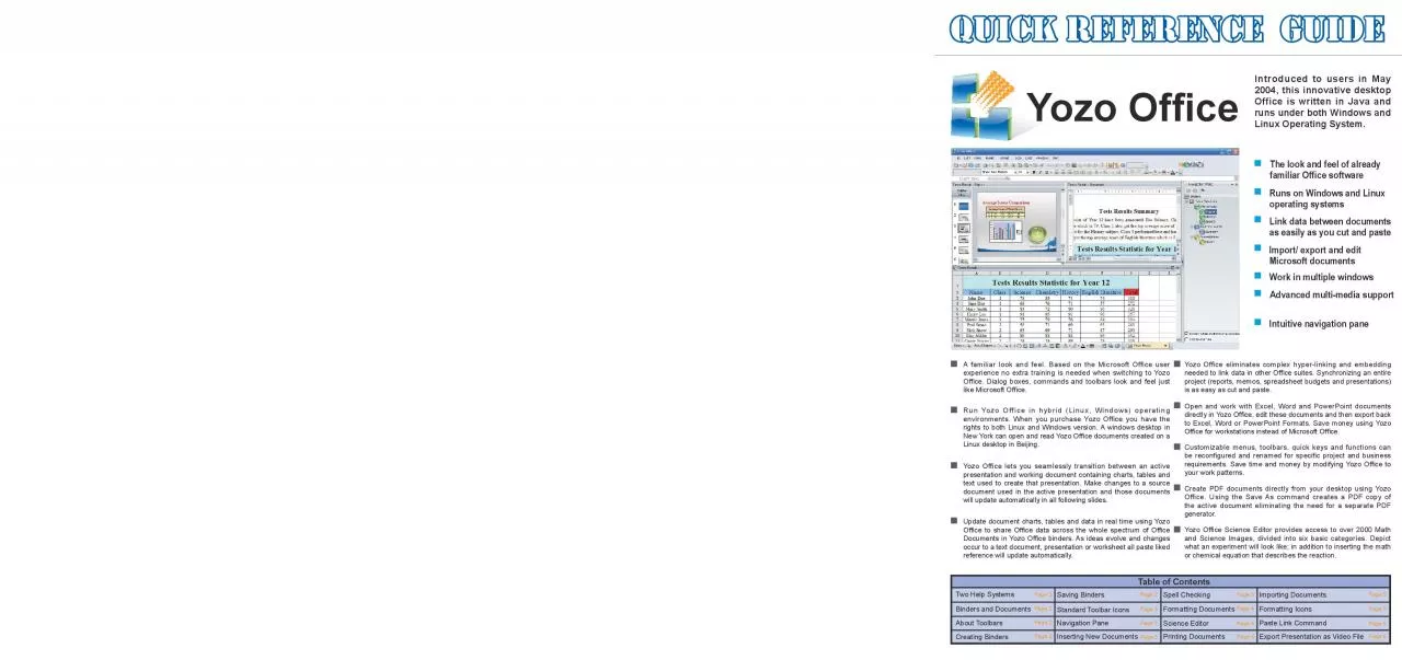 PDF-Introduced to users in May 2004, this innovative desktop Office is wri