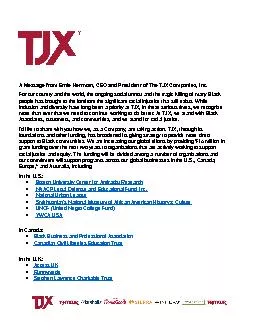 A Message from Ernie Herrman, CEO and President of The TJX Companies,