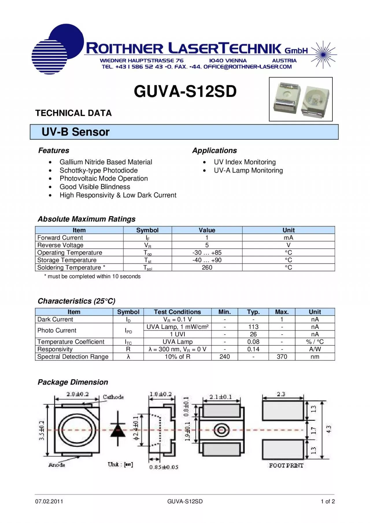 PDF-GUVA-S12SD TECHNICAL DATA