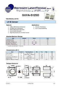 GUVA-S12SD TECHNICAL DATA