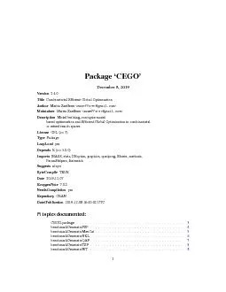 Package`CEGO'December8,2019Version2.4.0TitleCombinatorialEfcientGl