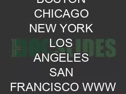 BOSTON CHICAGO NEW YORK LOS ANGELES SAN FRANCISCO WWW